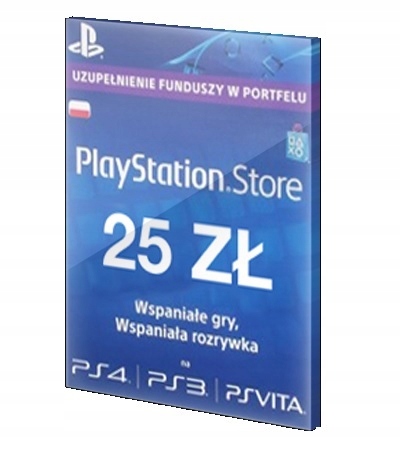 Doładowanie 25 zł SONY PS4, PS3, PS Vita, Kod