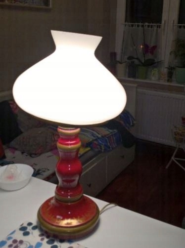 KAROLINA Stara porcelanowa lampa stołowa