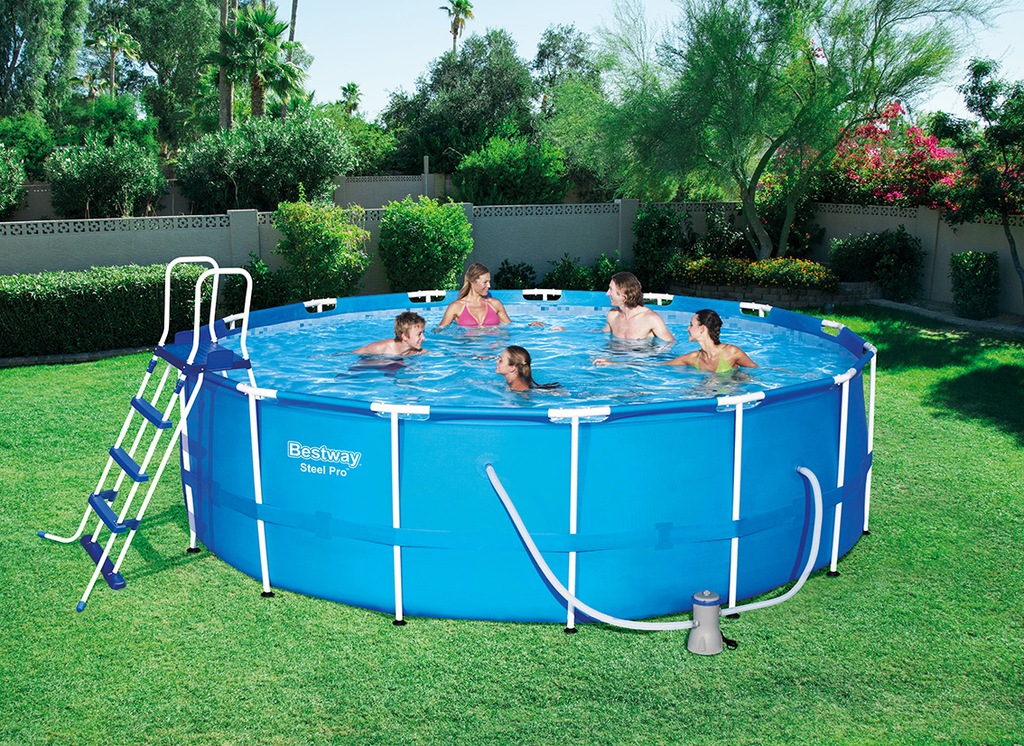 Basen stelażowy 457x122cm Bestway 56438 +akcesoria - 6802912643 ...