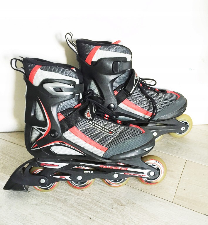 ROLKI ROLLERBLADE R.42 CZERWONE, MAŁO UŻYWANE!