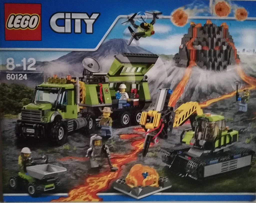 LEGO CITY 60124 BAZA BADACZY WULKANÓW