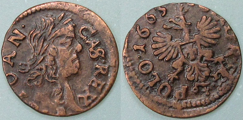 N545. JAN KAZIMIERZ, SZELĄG KORONNY BORATYNKA 1663