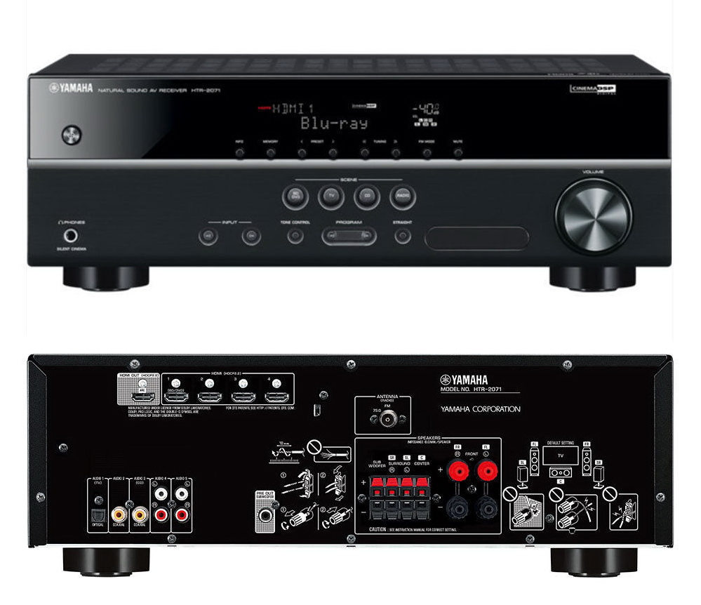 Amplituner Yamaha HTR-2071 skalowanie 4K GDAŃSK