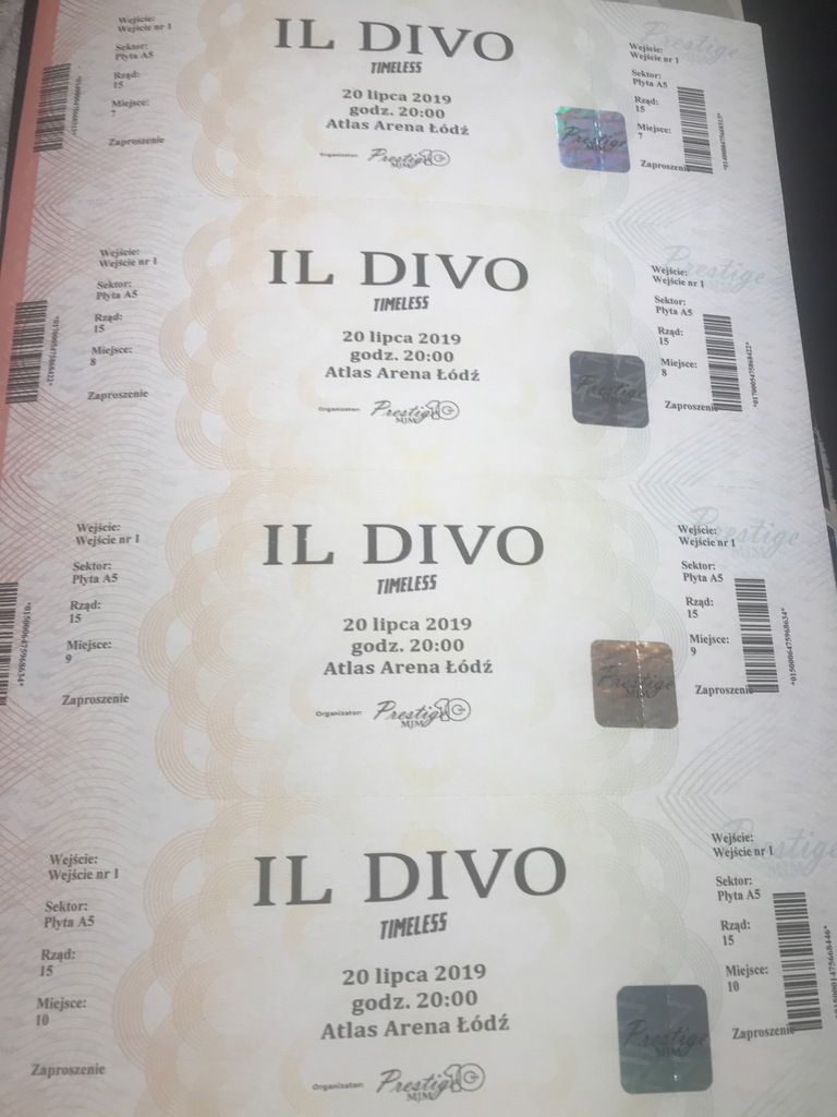 Bilety IL DIVO, 20 lipca Atlas Łódź, Płyta A5