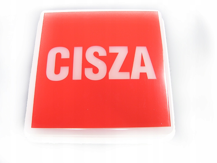 LAMPA INFORMACYJNA Z NAPISEM "CISZA"