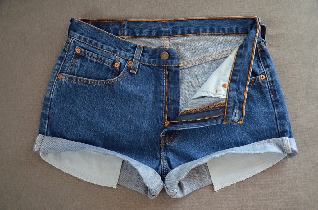 LEVI'S jeansowe szorty z wysokim stanem DIY LEVIS