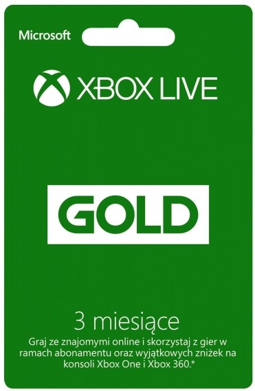XBOX LIVE GOLD 3 MIESIĄCE PL EU 360 KOD