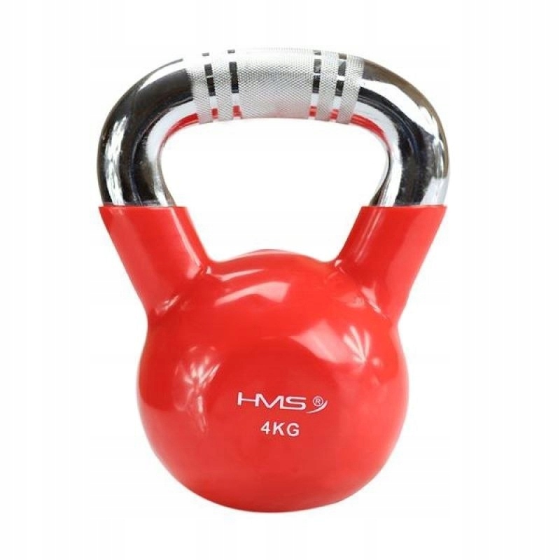 Kettlebell żeliwny uchwyt chrom radełkowany HMS KT