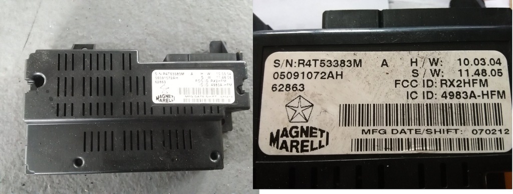 CHRYSLER 300C LANCIA THEMA 11- MODUŁ 05091072AH