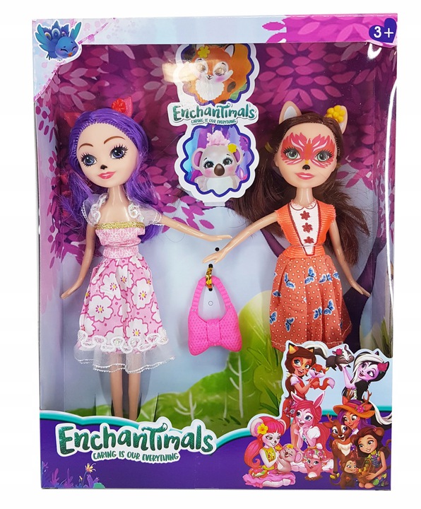 ZESTAW 2 szt ENCHANTIMALS LALKA LALKI 23 cm NOWE!