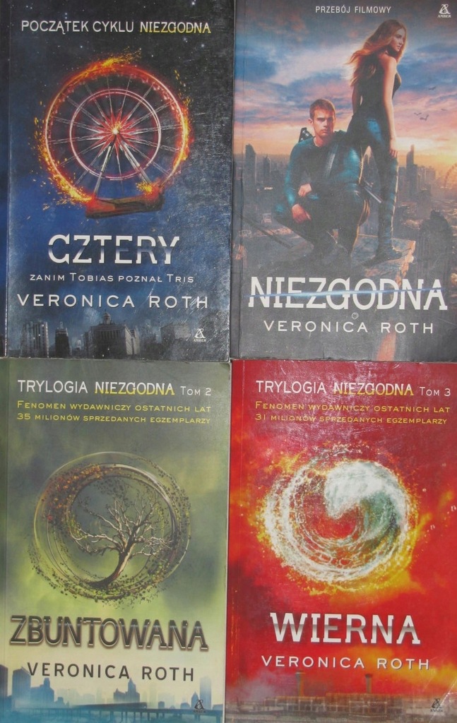VERONICA ROTH - CYKL NIEZGODNA 4 tomy komplet