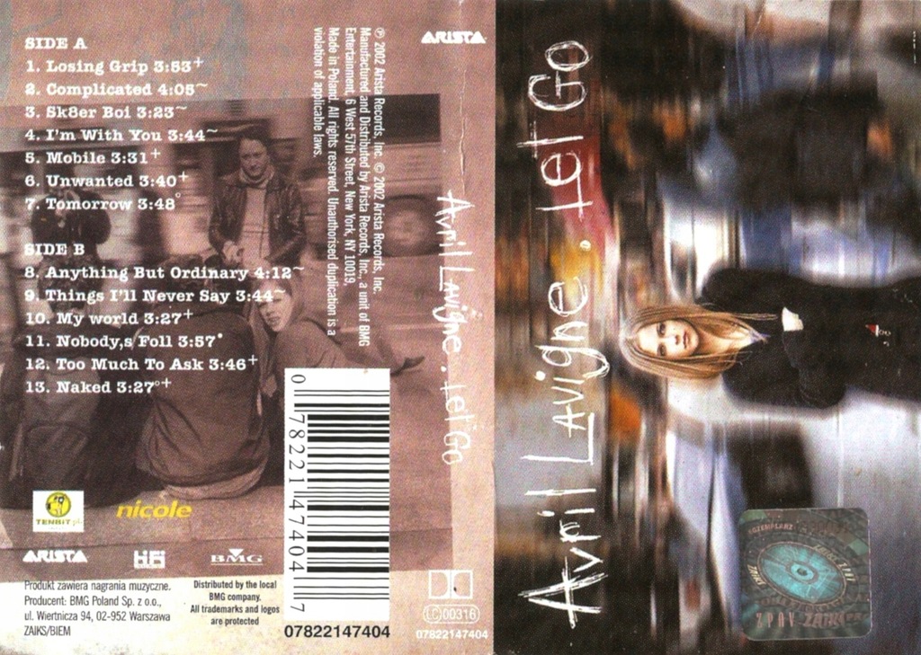 AVRIL LAVIGNE - LET GO [KASETA]