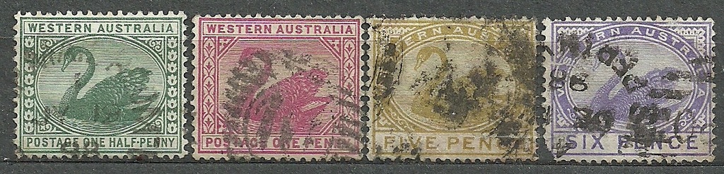 Kol.angielskie -Western Australia 1885/93r QV kas.