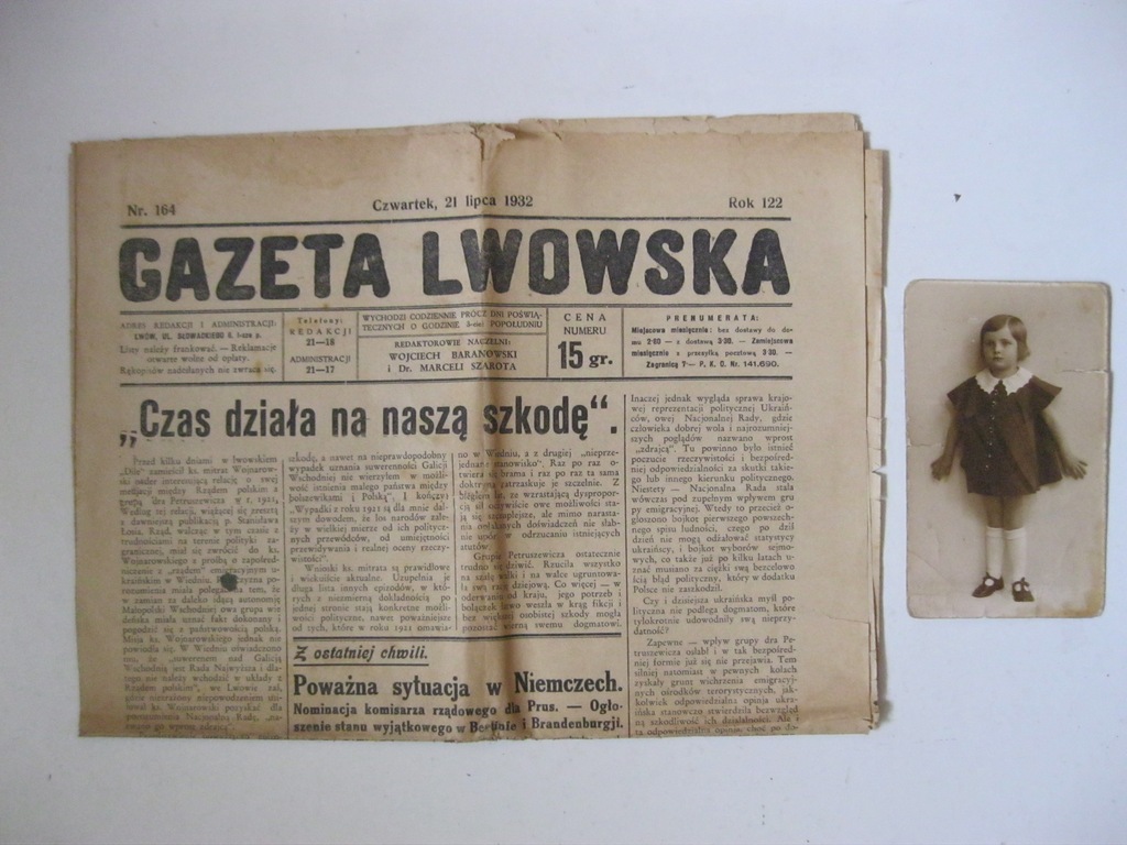GAZETA LWOWSKA 1923(21.07) +FOTO lata-30 te !!!