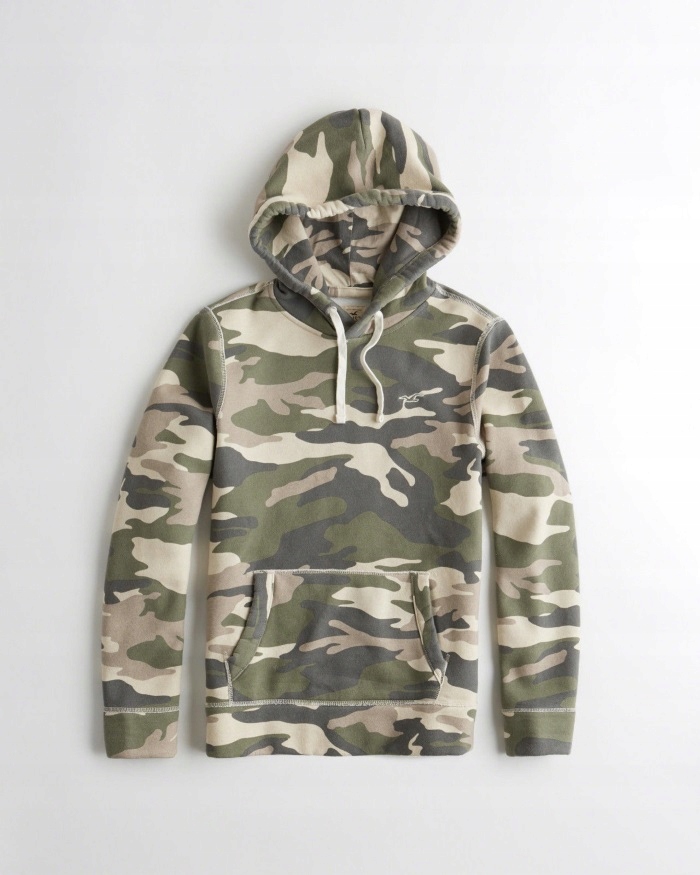 Hollister Iconic Feel Good Fleece Camo Hoodie M 7703430489