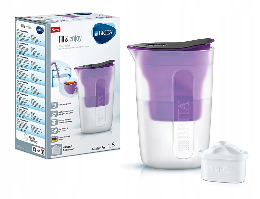 DZBANEK FILTRUJĄCY BRITA FUN 1.5L + FILTR NOWY