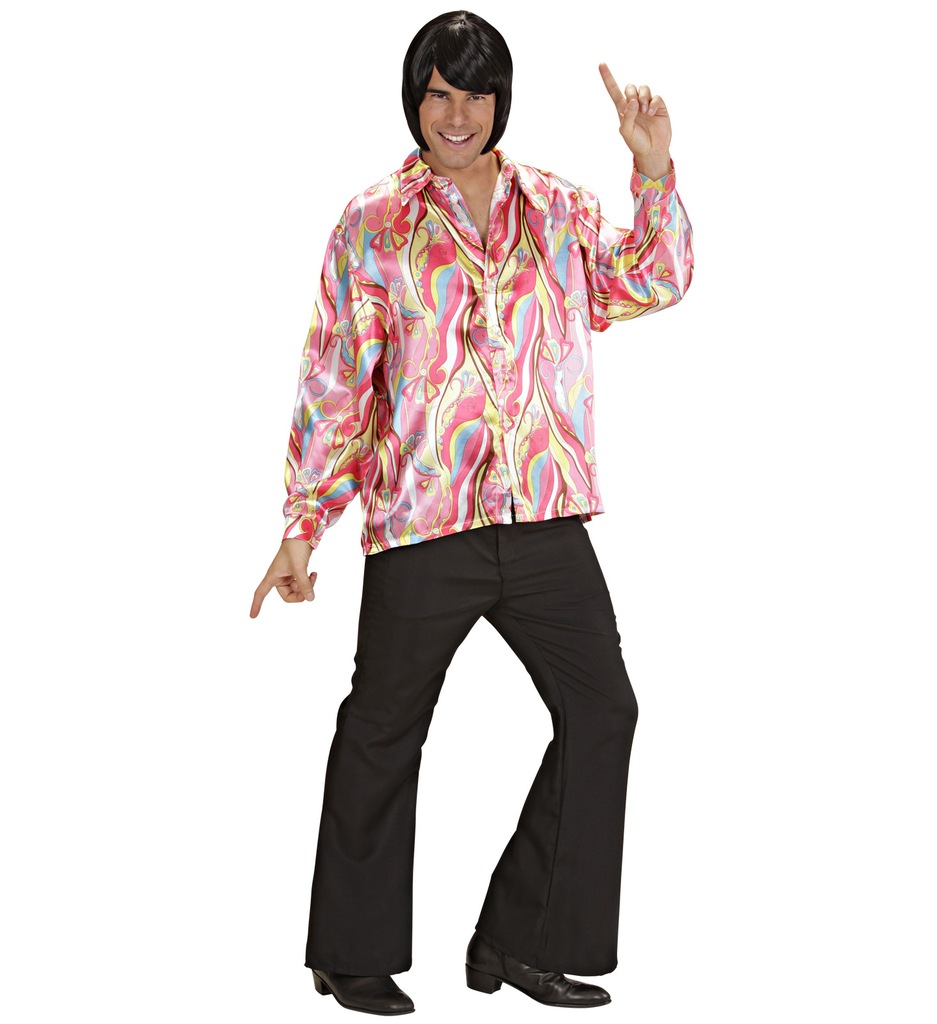 STRÓJ KOSZULA HIPPISA HIPIS LATA 70 RÓŻOWA L - 7120068607 - oficjalne