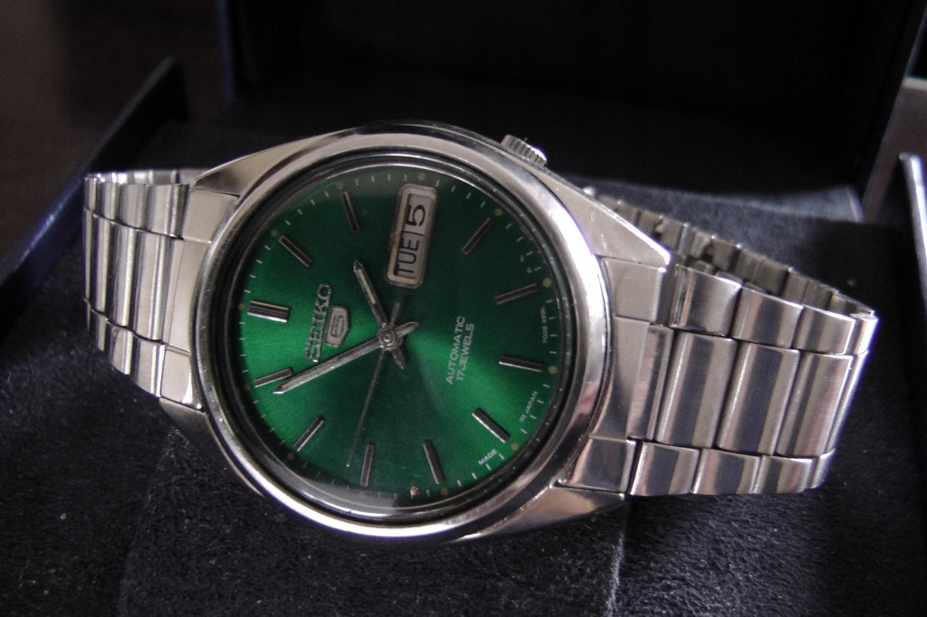 SEIKO 5 ZIELONA TARCZA IDEALNY STAN!