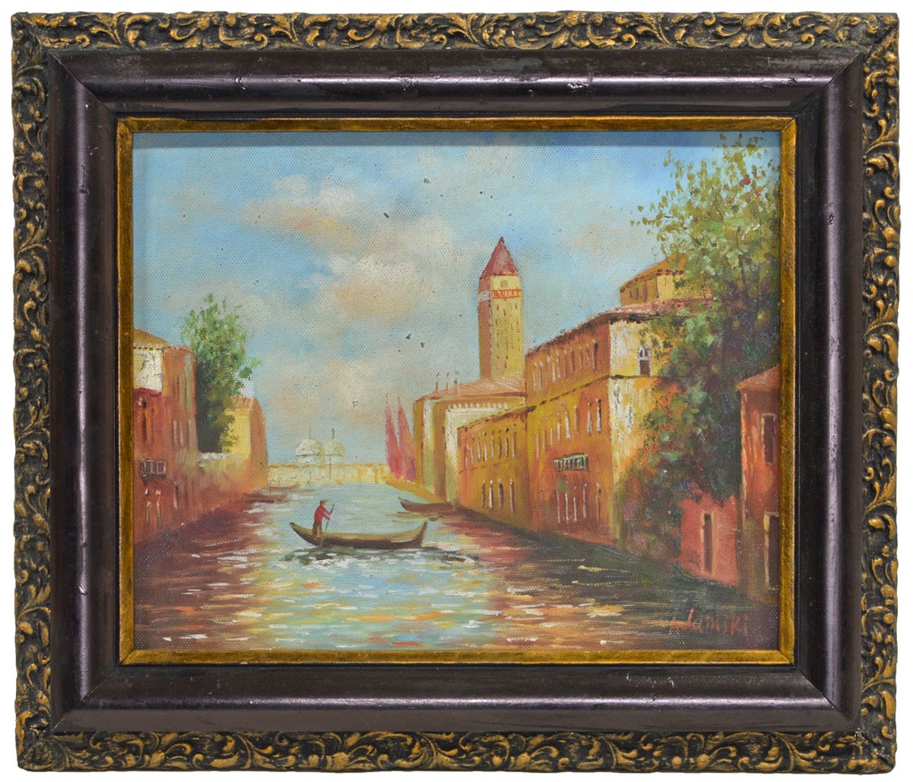 Adamski Wenecja obraz olejny 34,5x29,5 cm