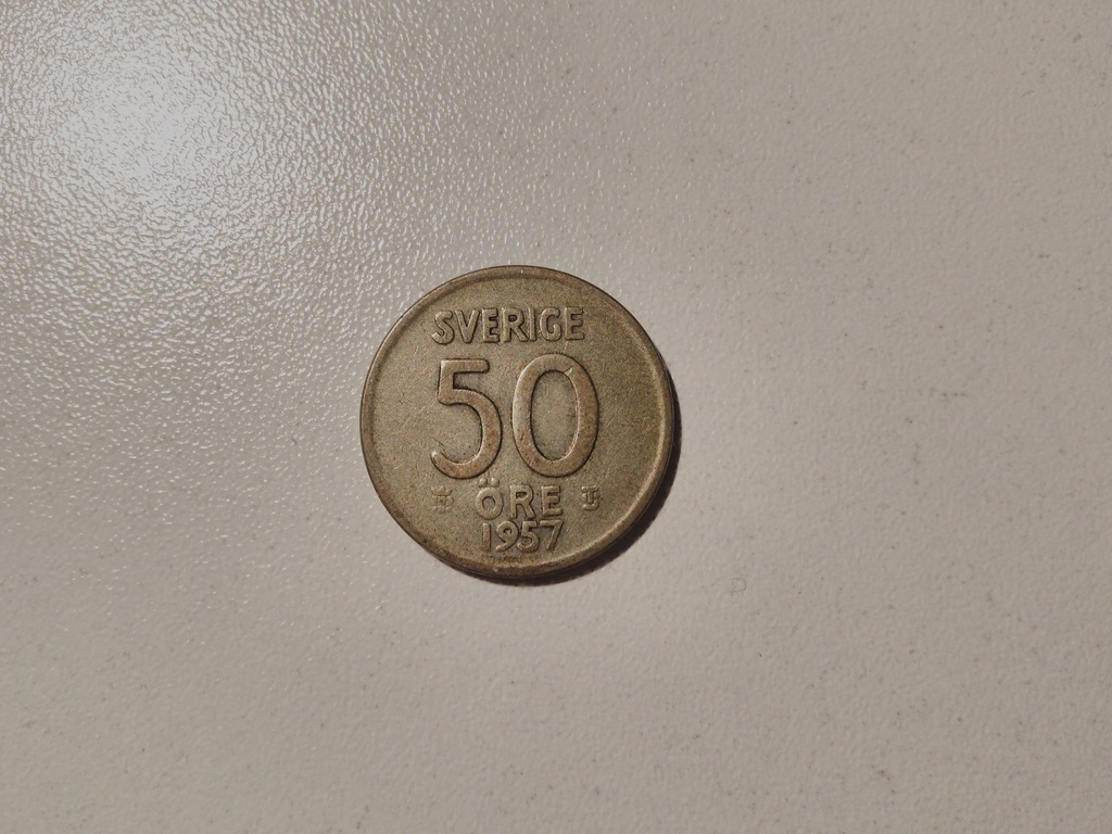 SZWECJA - 1957 - 50 ORE - SREBRO