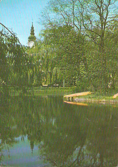 ANDRYCHÓW -- STAW W PARKU -- KOŚCIÓŁ -- 1978