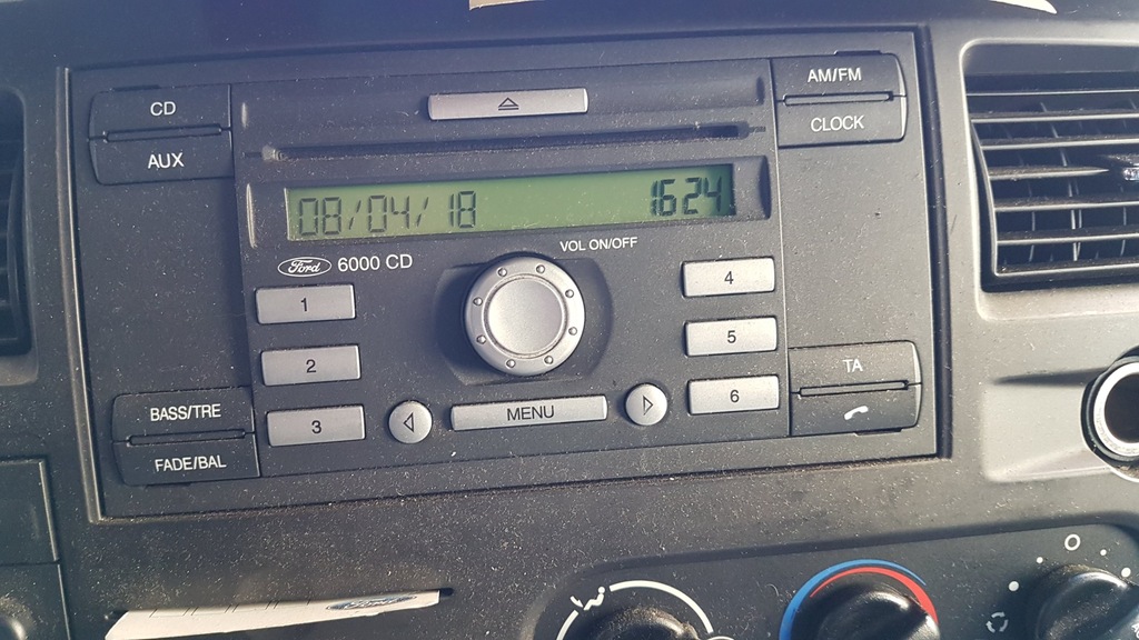 Oryginalne radio CD +cod  ford transit mk7