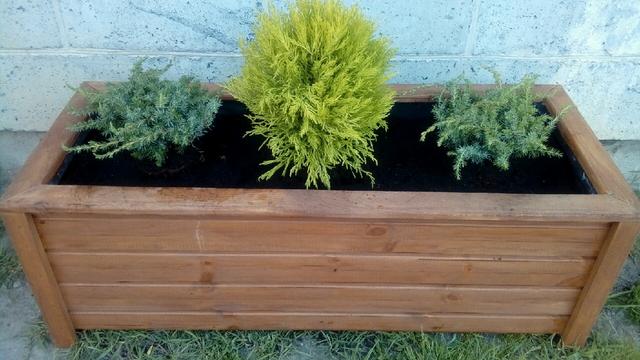 Donica Doniczka Drewniana 120x40x40 + Folia HIT