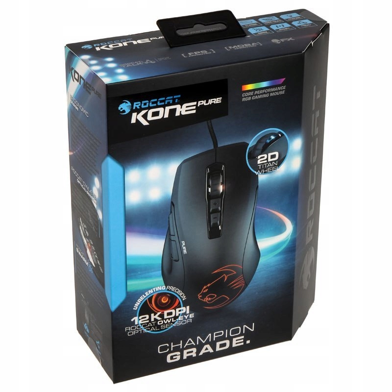 Roccat Kone Pure Owl Eye Gaming Maus Rgb Schwar Oficjalne Archiwum Allegro