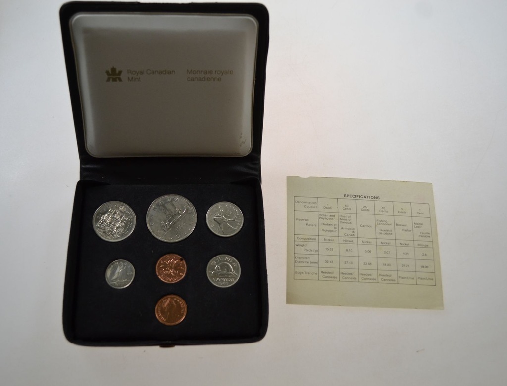 Kanada 1980 zestaw rocznikowy 7 monet od 1zl BCM