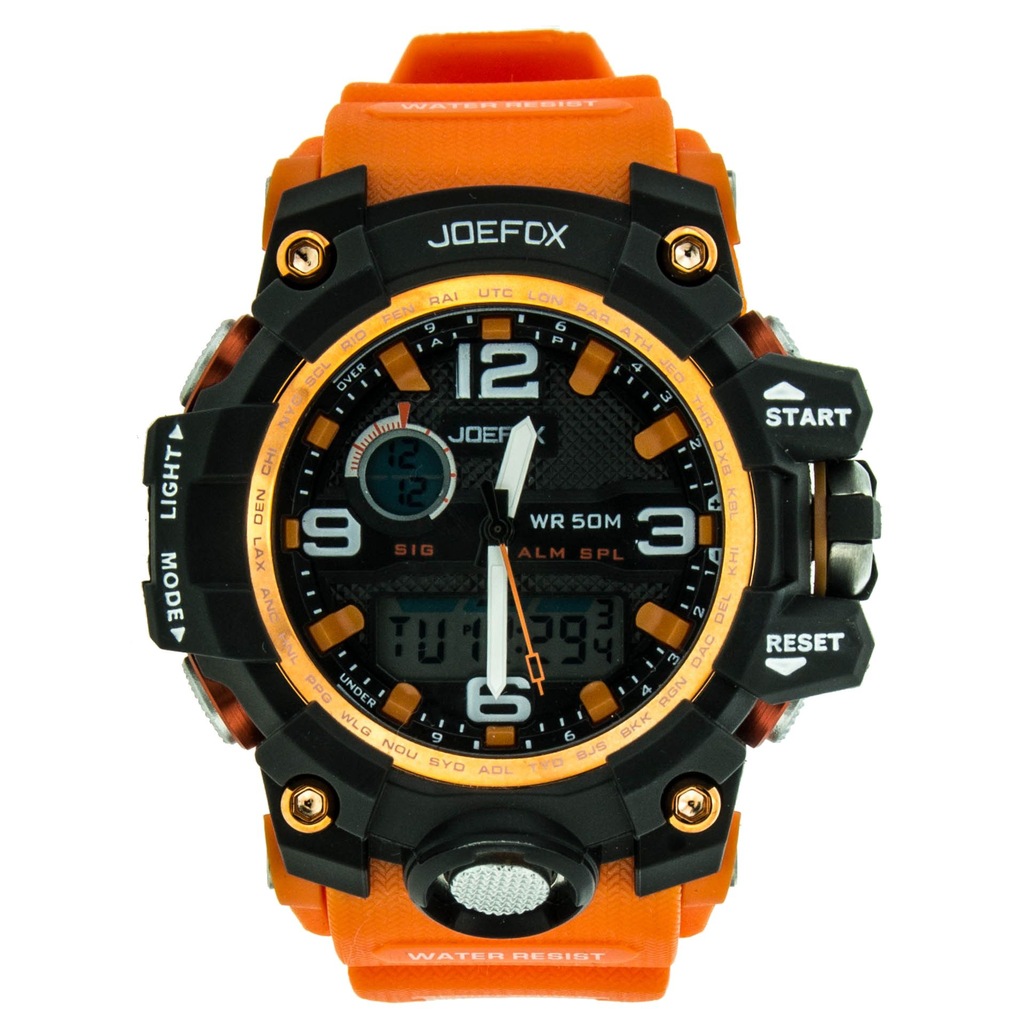joefox gold digital watch
