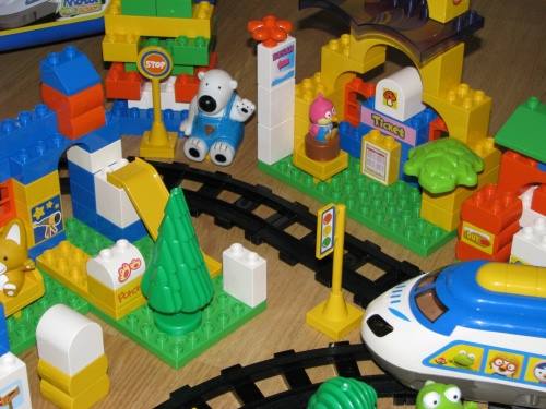 Klocki Oxford Lego Duplo pociąg Popolo .Unikat 