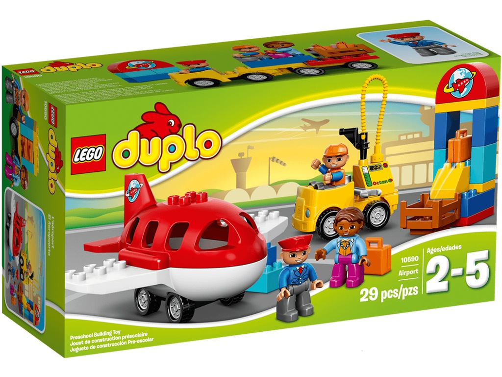 LEGO DUPLO Klocki Lotnisko Samolot 3 figurki 10590