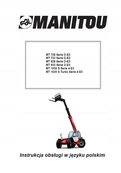 MANITOU MT 732 Serie D-E3 - Instrukcja obsługi PL