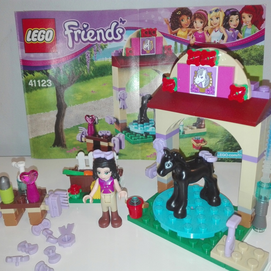 lego friends 41123 kąpiel źrebaka