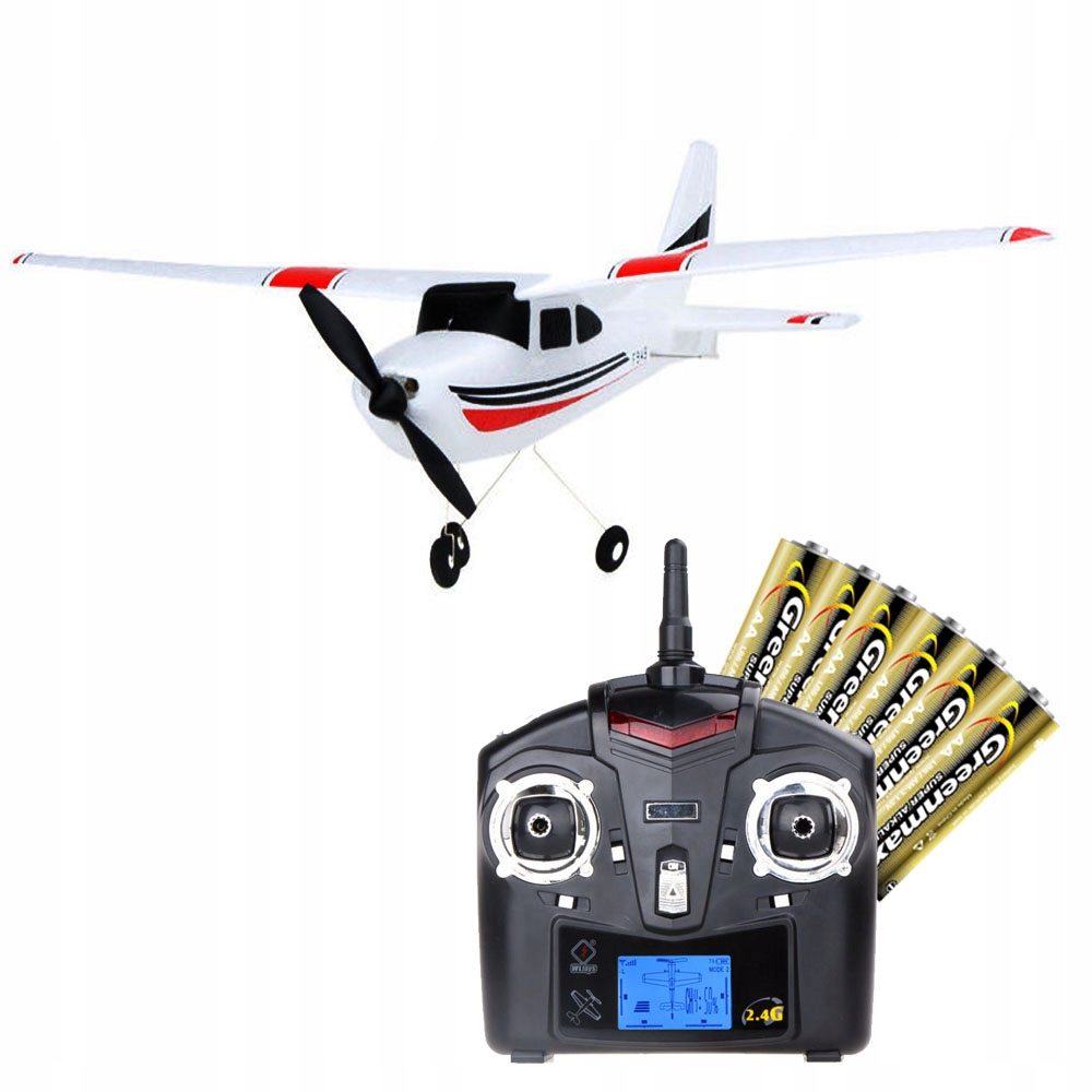 Samolot zdalnie sterowany WLT Cessna 182 + baterie