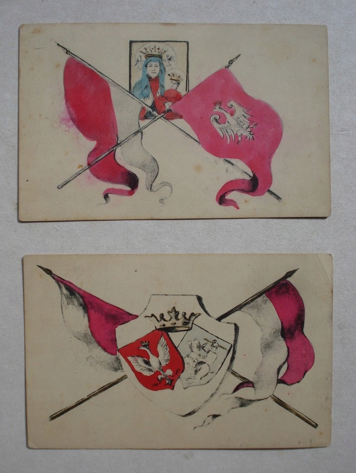 DWIE KARTKI PATRIOTYCZNE OK 1907