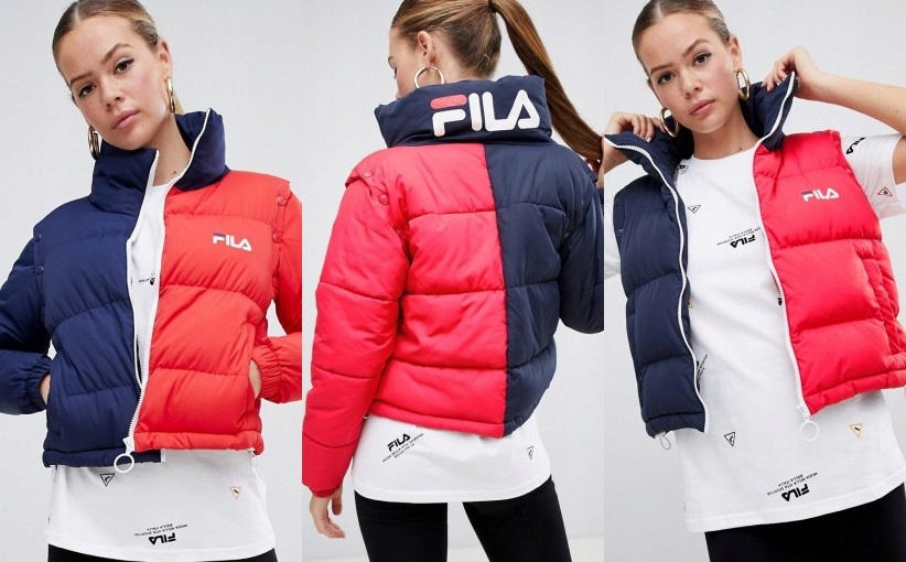 U4A101*FILA KURTKA DAMSKA PUCHOWA LOGO 38 M T00