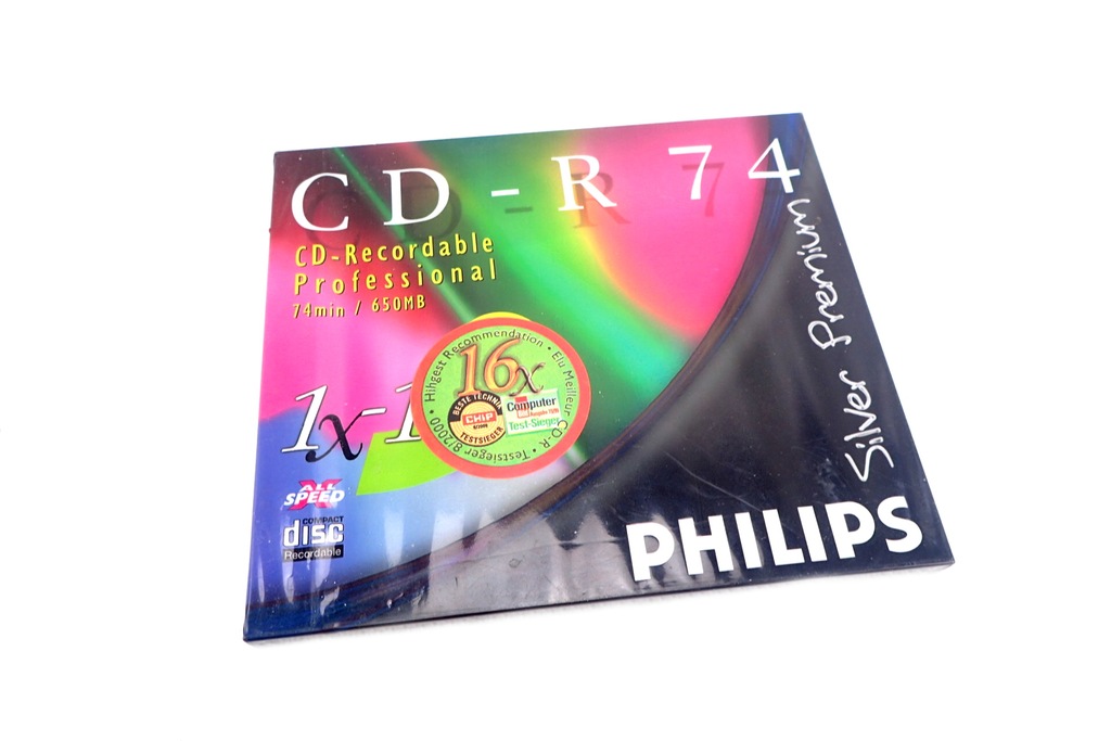 PŁYTA CD - R 74 PHILIPS 74 MIN 650 MB 16X SILVER