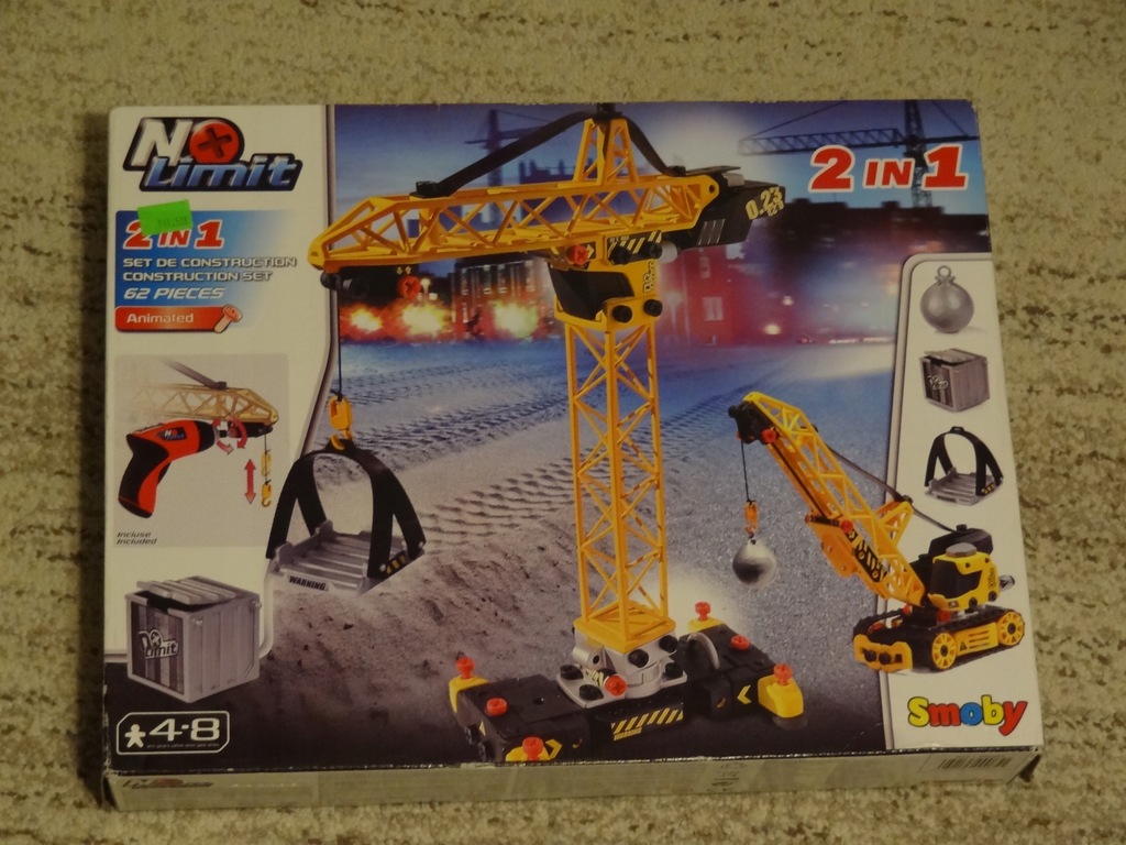 Smoby No Limit Dźwig 2w1 wkrętarka na baterie