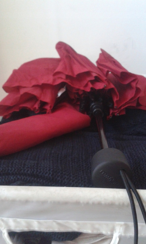 Rossmann składana parasolka, czerwona