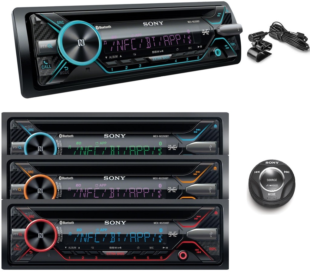 RADIO SONY MEXN5200BT CD FLAC BLUETOOTH + PILOT 7242238433