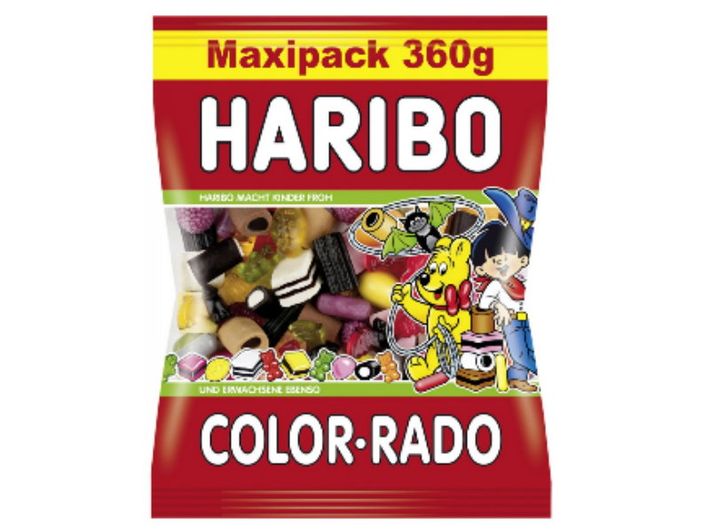 HARIBO COLOR RADO ŻELKI LUKRECJA 360g Z NIEMIEC