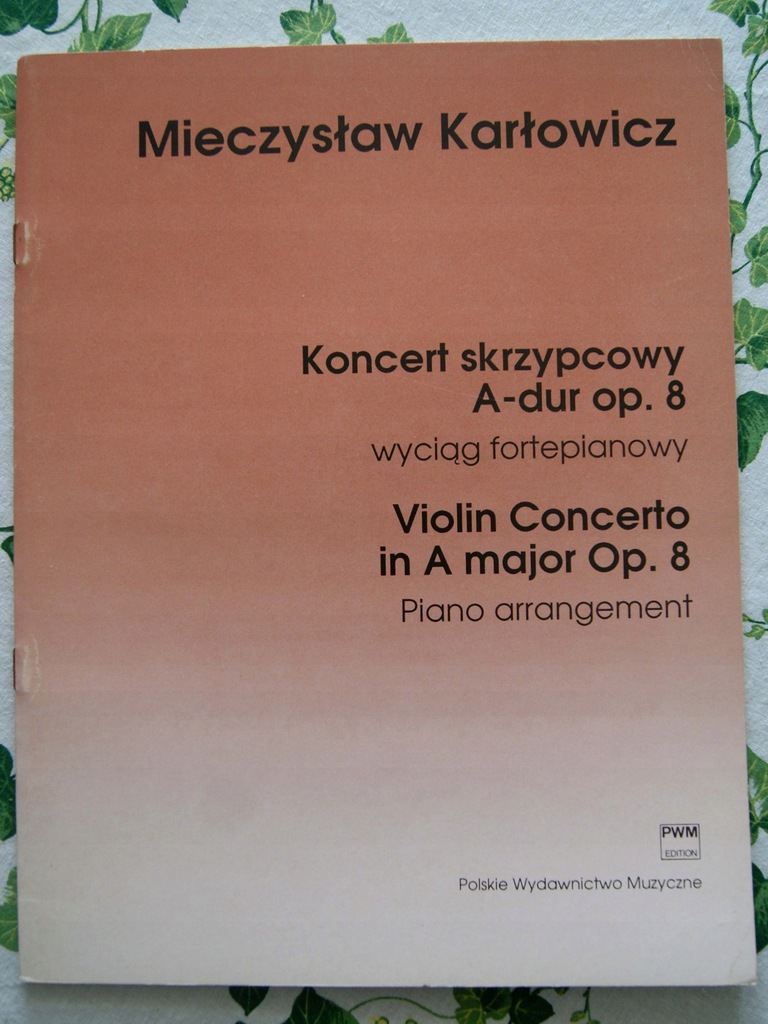 nuty Karłowicz Koncert skrzypcowy A-dur op. 8