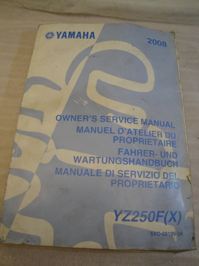 książka serwisowa sevice manual  YAMAHA YZ250 INNE
