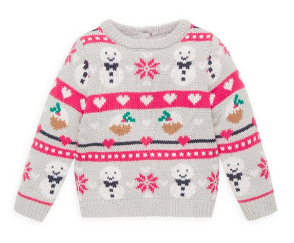 MOTHERCARE świąteczny sweterek Bałwanki NEW 110 SA