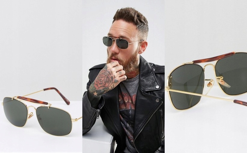D3H506*RECLAIMED VINTAGE OKULARY MĘSKIE O10