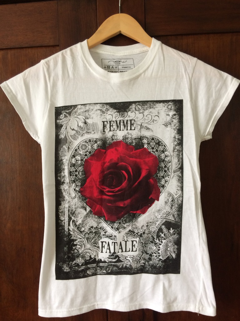 New look t-shirt róża 34