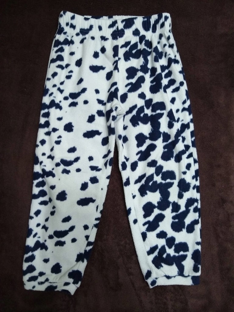 Spodnie dresowe dres polar dalmatyńczyk, r 98-104