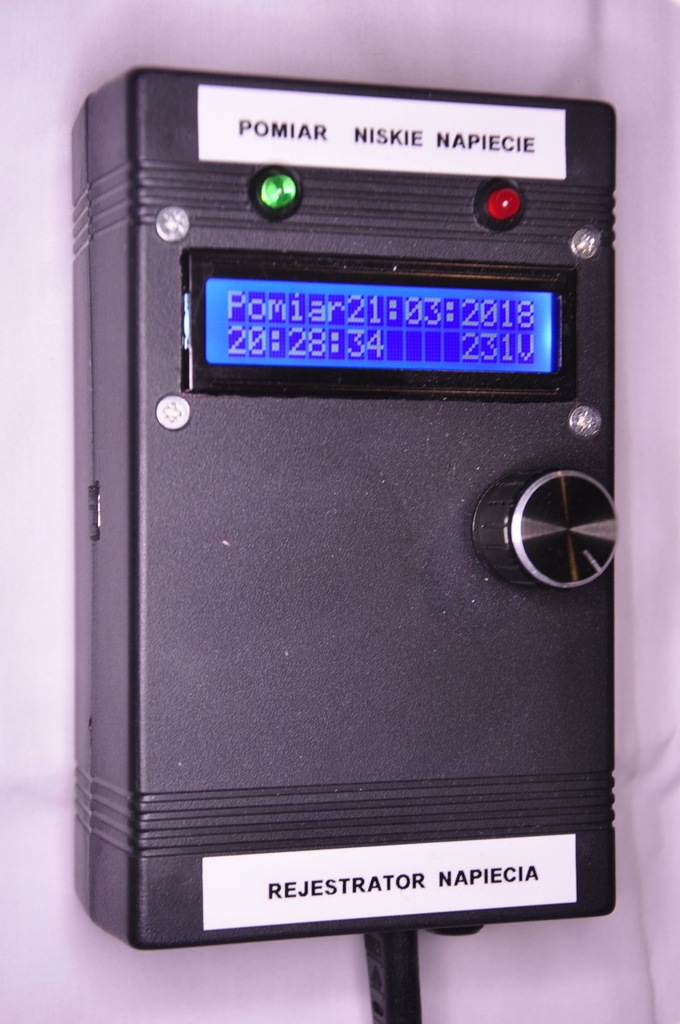REJESTRATOR NAPIĘCIA SIECIOWEGO 230V AC, 50HZ