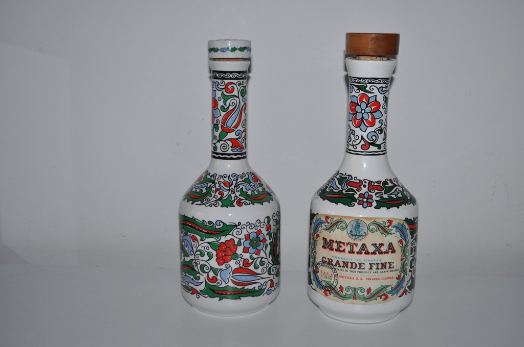 BUTELKI PO  METAXA PORCELANA KOLEKCJONERSKIE